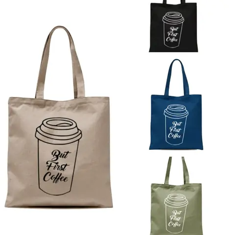 Beatdrop - Tote Bag Tas Pria dan Wanita Unisex motif Coffee Simple