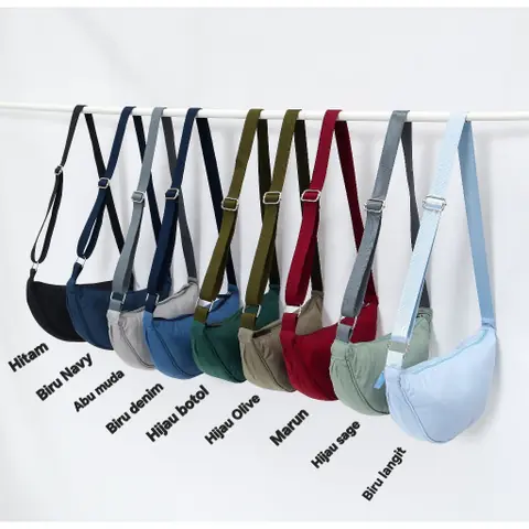 CBL - SHIRIN Waistbag - Tas Pinggang Dan Selempang Half Monn Waistbag Dan Slingbag Unisex Simple Casual Ba